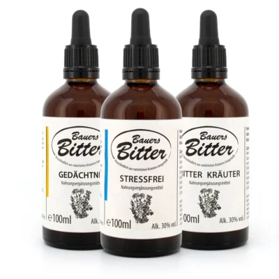 Bauers BITTER GEDÄCHTNIS STRESSFREI & KRÄUTER Set - AKTION